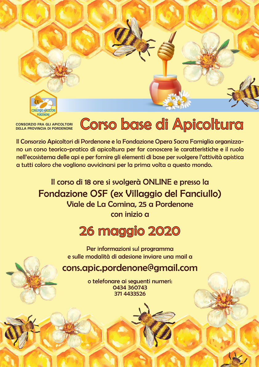 Corso di apicoltura per principianti 2020